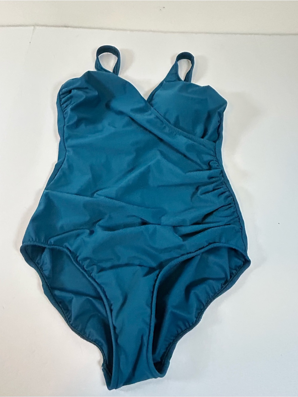 Miraclesuit Teal One-Piece Swimsuit with Wrap Front